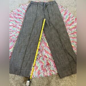 Tiny black brown and white pattern Wide-Leg Pants Trousers.  Size Medium